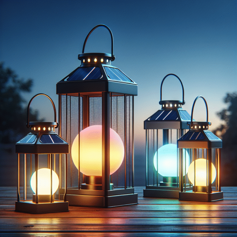 solar lanterns with color-changing options for ambiance