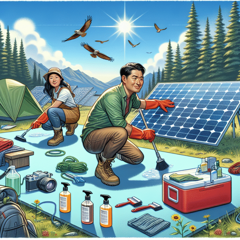 tips for cleaning solar panels while camping