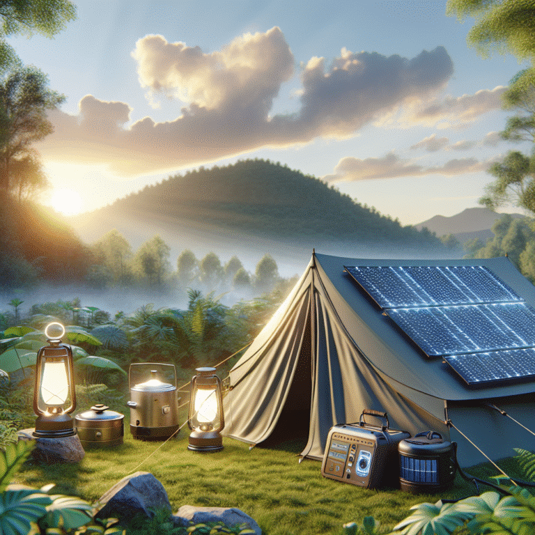 how to plan a camping trip with solar gear only