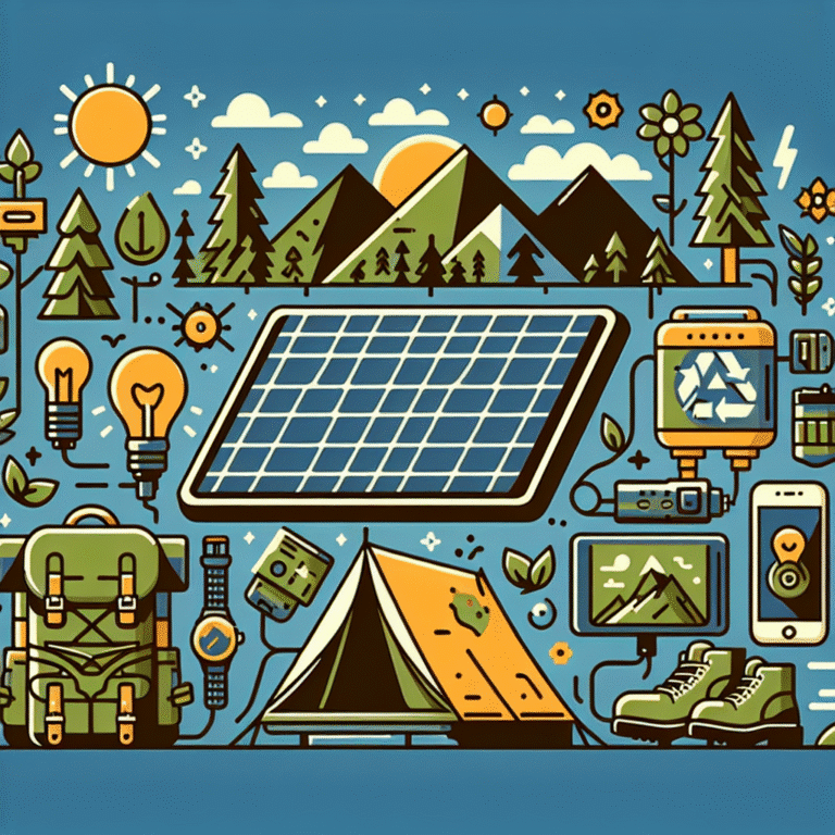 off-grid camping guide with solar gear
