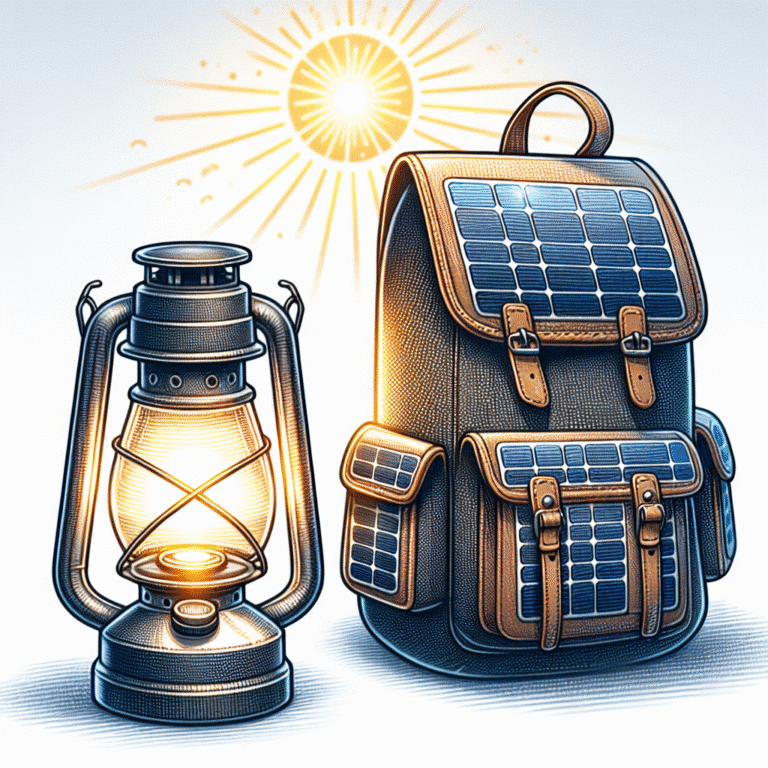 solar lanterns paired with solar backpacks for convenience.
