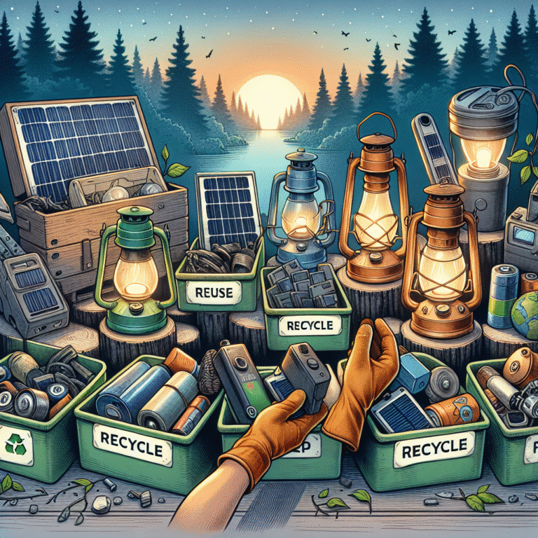 safe disposal tips for old solar camping gear.