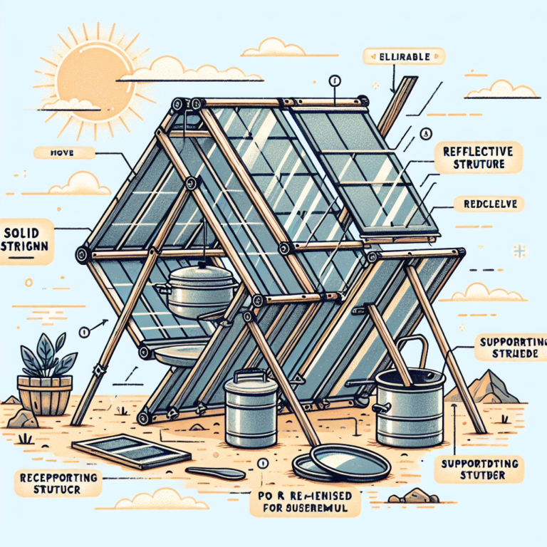 DIY plans for a collapsible solar cooker for easy transport