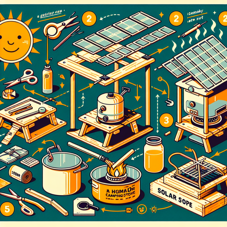 step-by-step instructions for a homemade solar camping stove