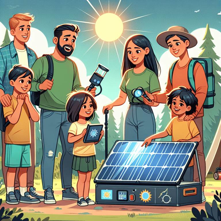 family safety tips for using solar camping gear