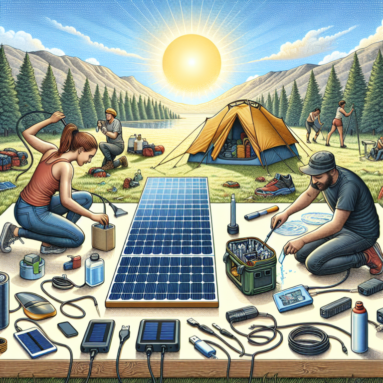 maintaining solar camping gear outdoors