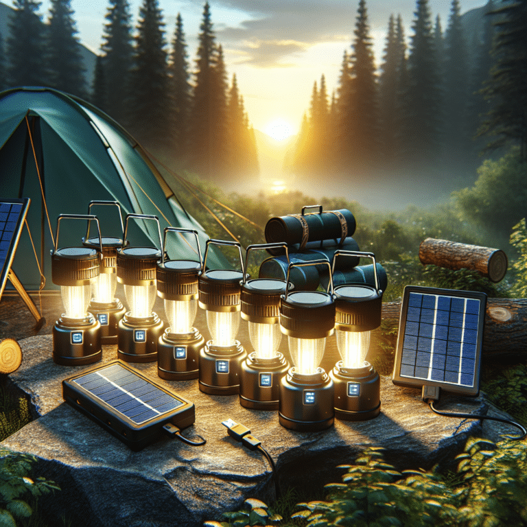 solar lanterns with USB charging capabilities for campers