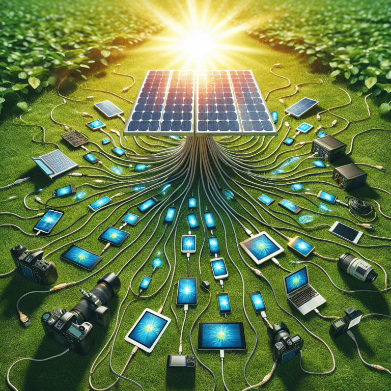 charging various devices simultaneously with portable solar panels