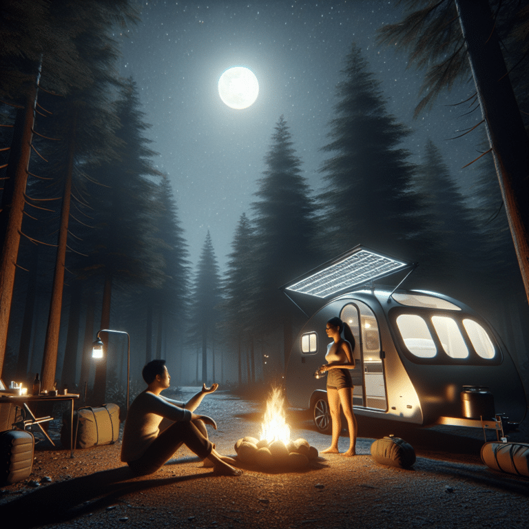 camping off-grid: relying solely on solar technology