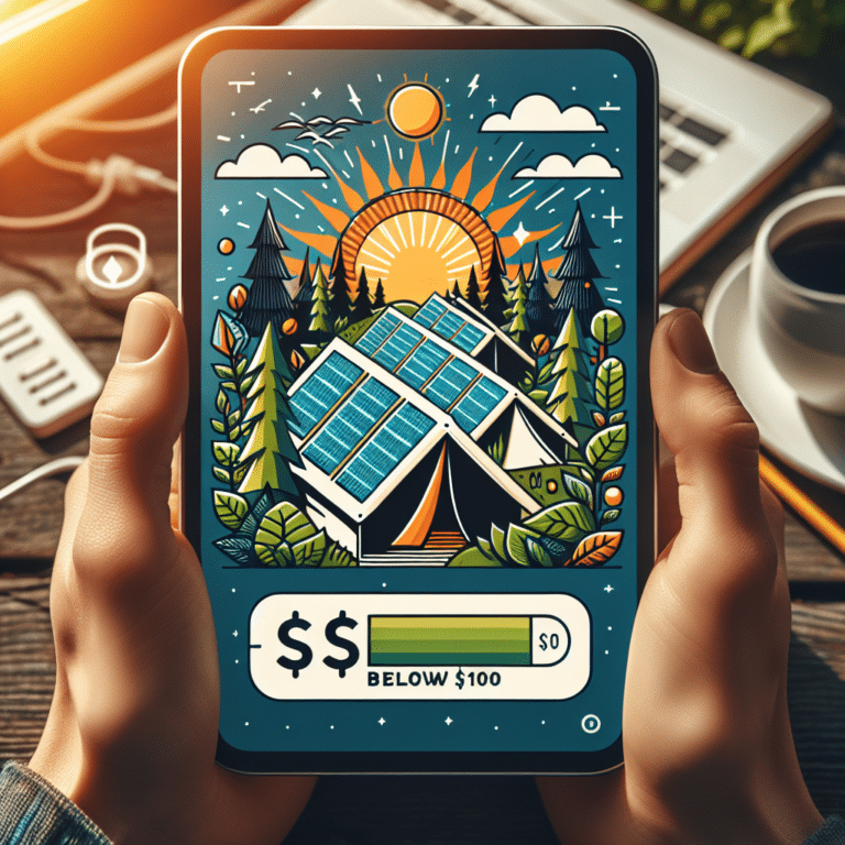 durable solar camping panels under $100