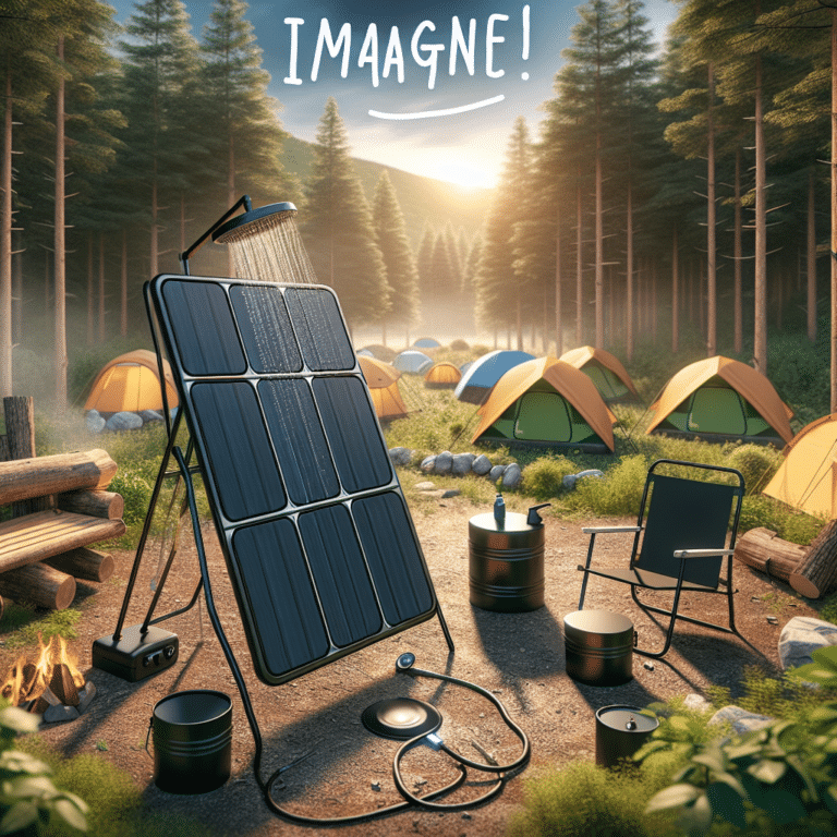 DIY collapsible solar shower for campers