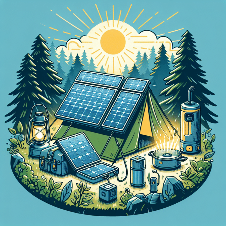 how to camp off-grid with only solar gear